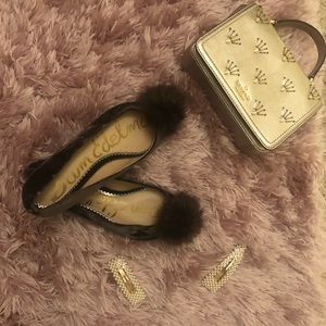 Sam Edelman Raddie Pom Flats in Steel Grey